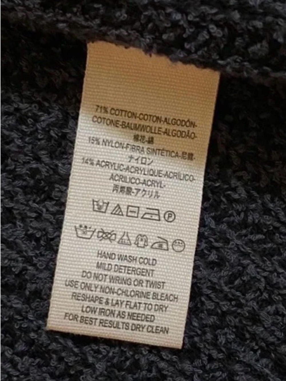 Free People Charcoal Navy Open-Front Cardigan - Picture 7 of 8
